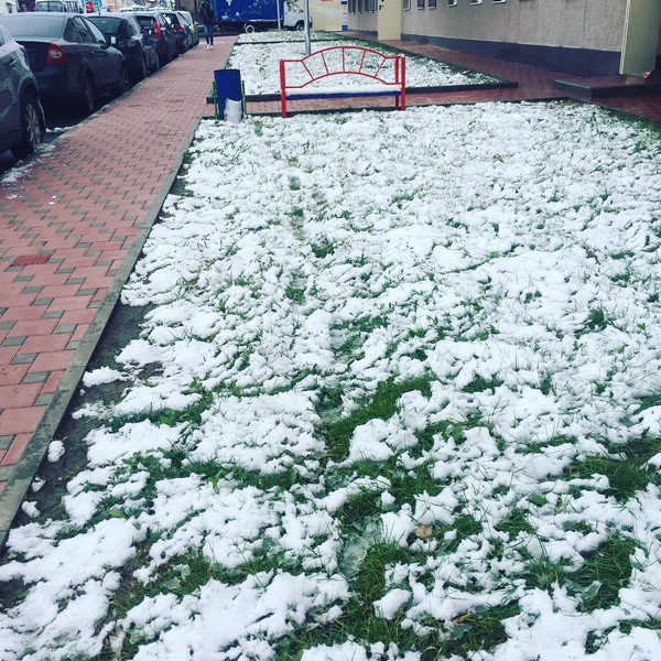 Первый снег в Анапе 2016